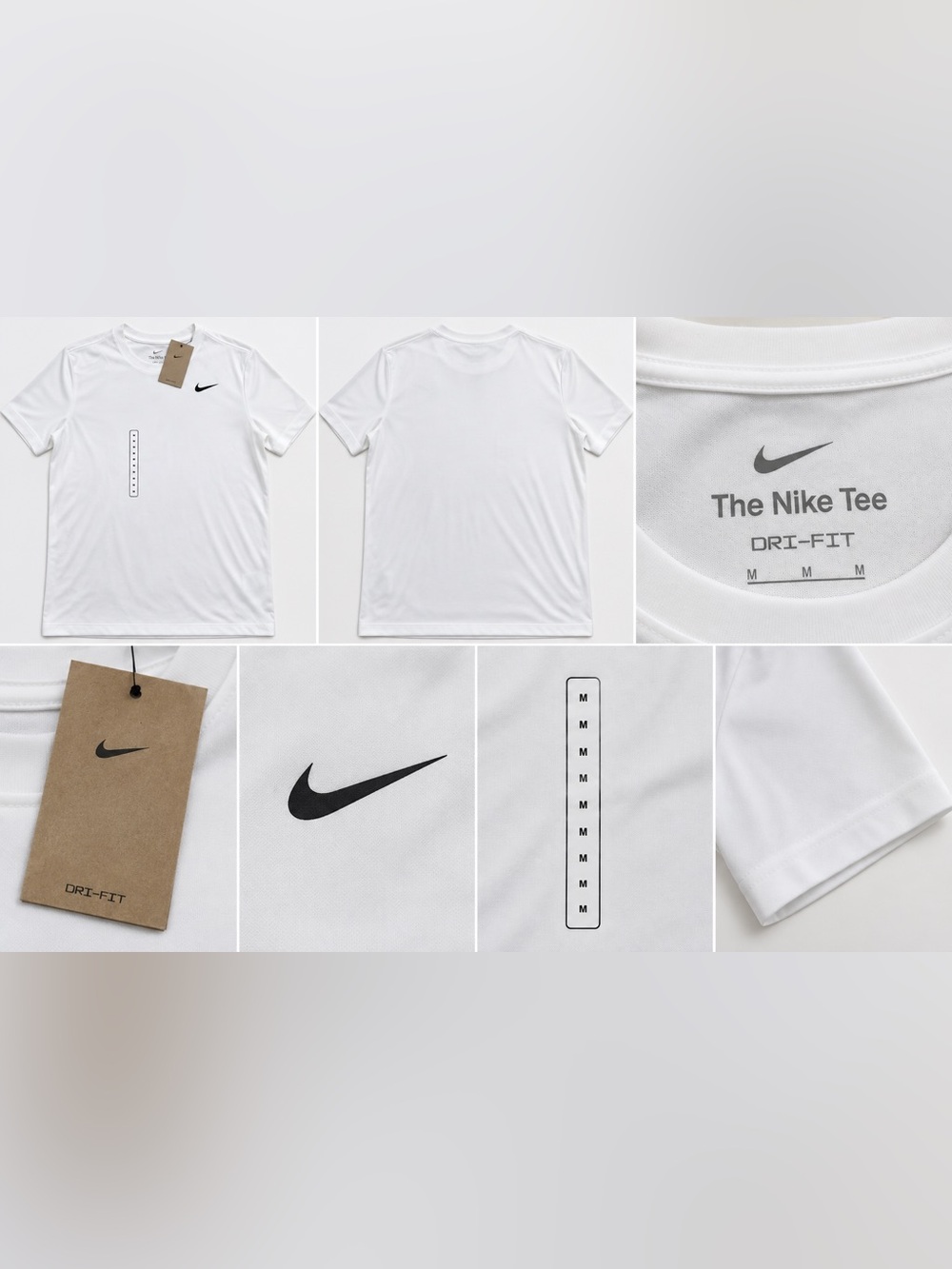Nike Men’s White Dri-FIT Short Sleeve Tee Medium